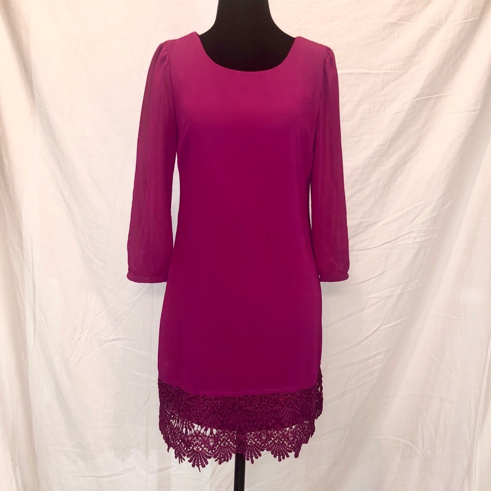 💫lace bottom shift dress